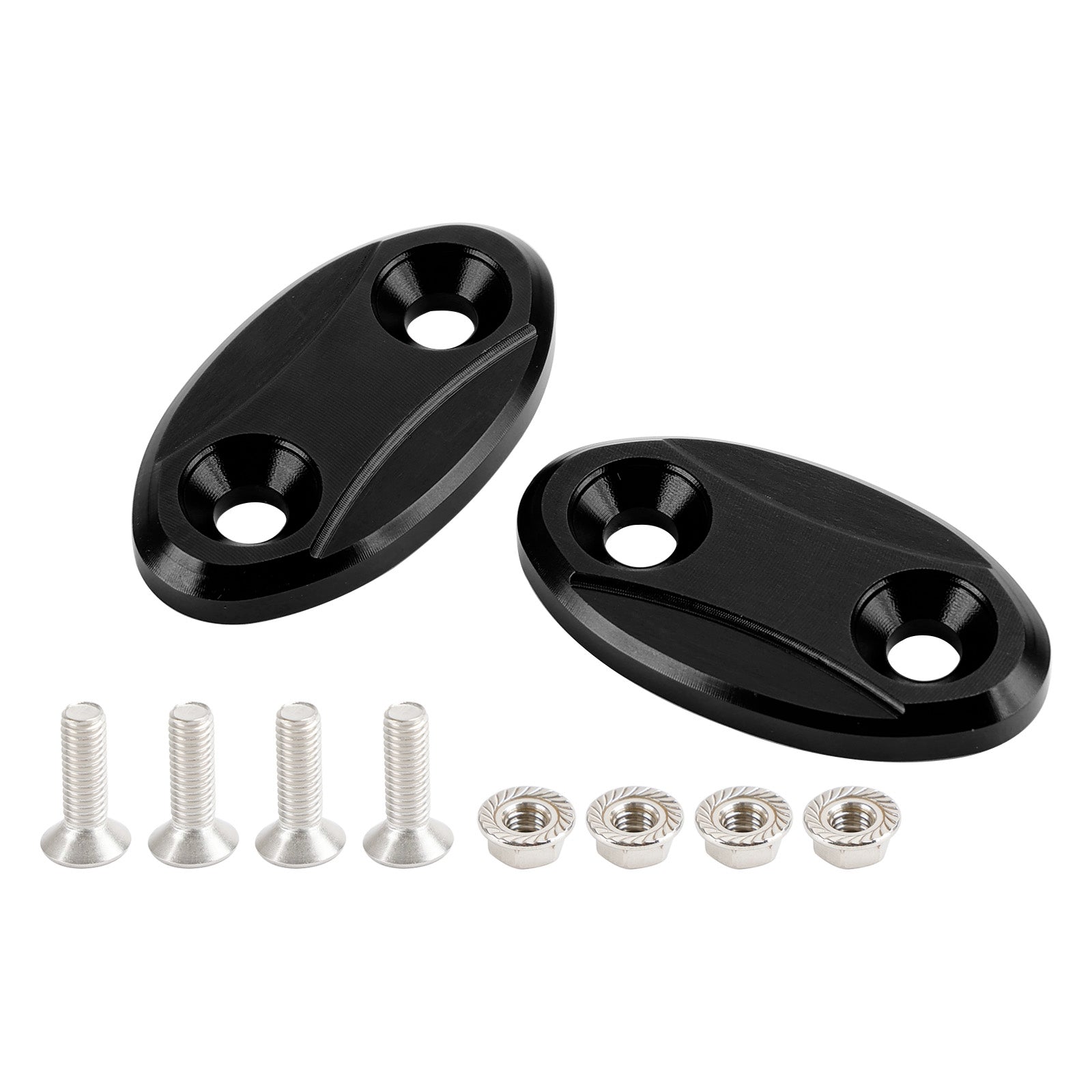 Aluminum Mirror Block Off Plates Hole Caps For Yamaha YZF-R1 R1 2007-2014