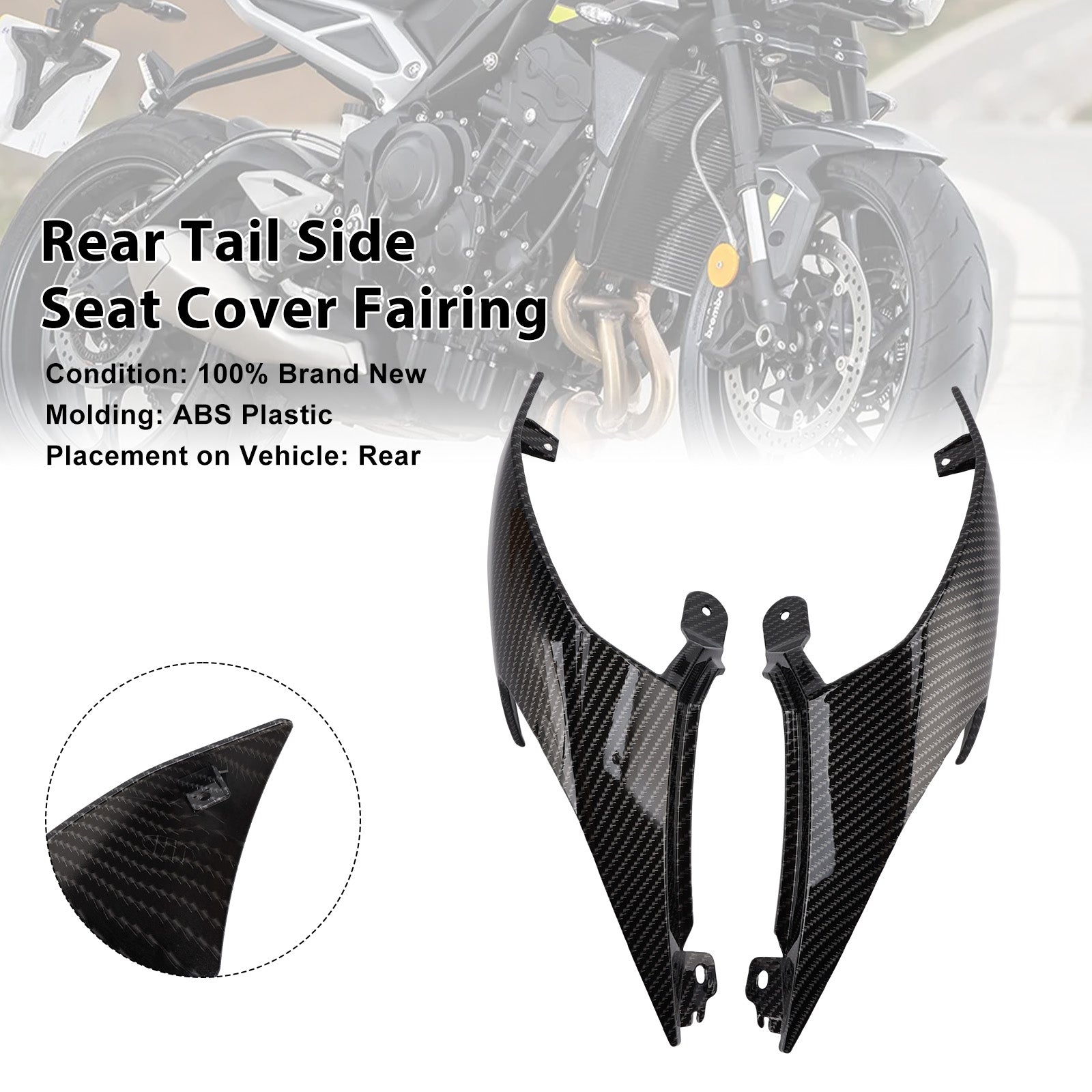 Street Triple 765 R RS 2020-2025 Rear Tail Side Seat Cover Fairing