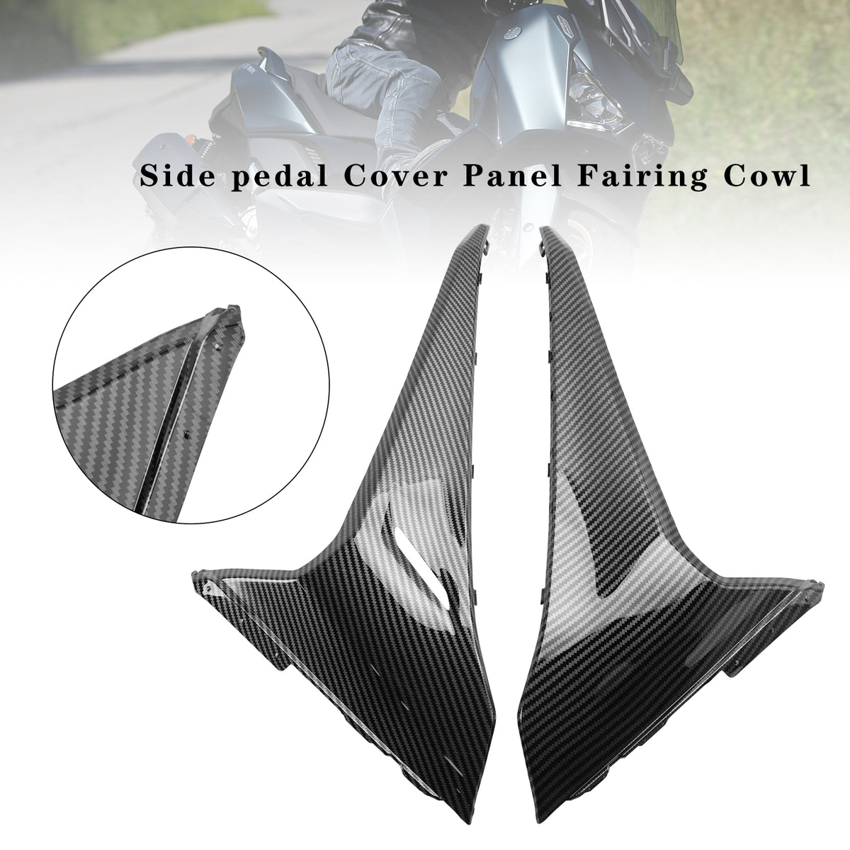 23-24 Yamaha X-MAX 300 XMAX Side pedal Cover Panel Fairing Cowl