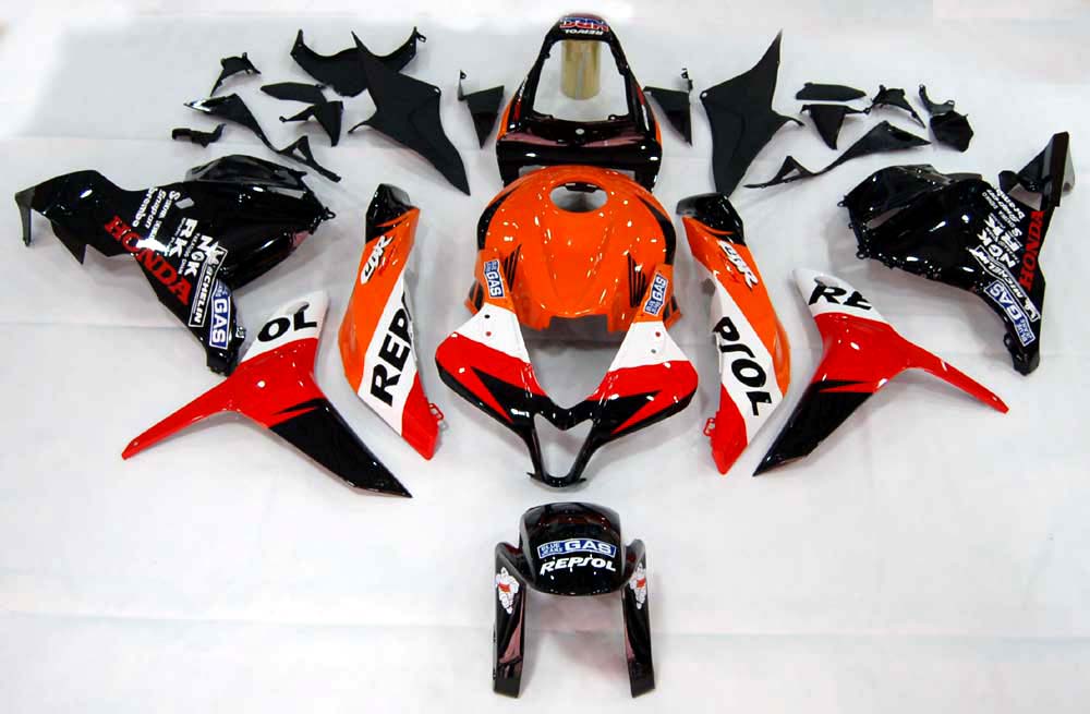 Amotopart 2009–2012 Honda CBR600RR Red&Orange Repjol Verkleidungsset