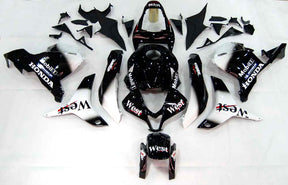 Amotopart 2009-2012 Honda CBR600RR White&Black Logos Fairing Kit