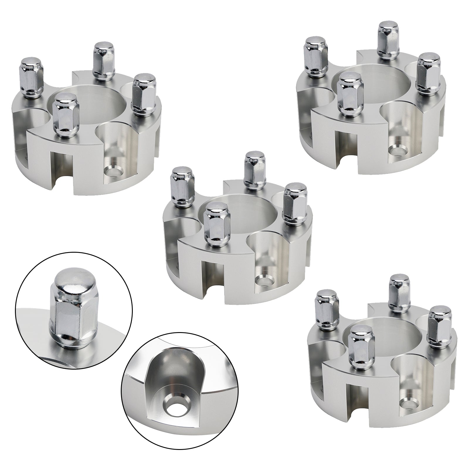 Yamaha Club Car Ezgo Black Golf Carts Wheel Spacers Kit With Lug Nuts 2 Inch