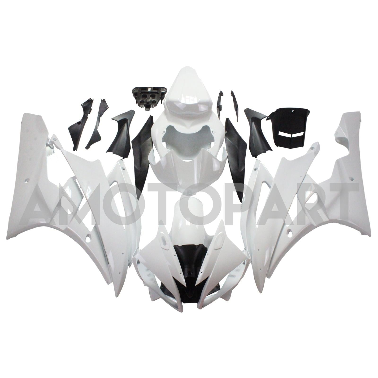 Amotopart 2006-2007 YZF 600 R6 Yamaha White Fairing Kit