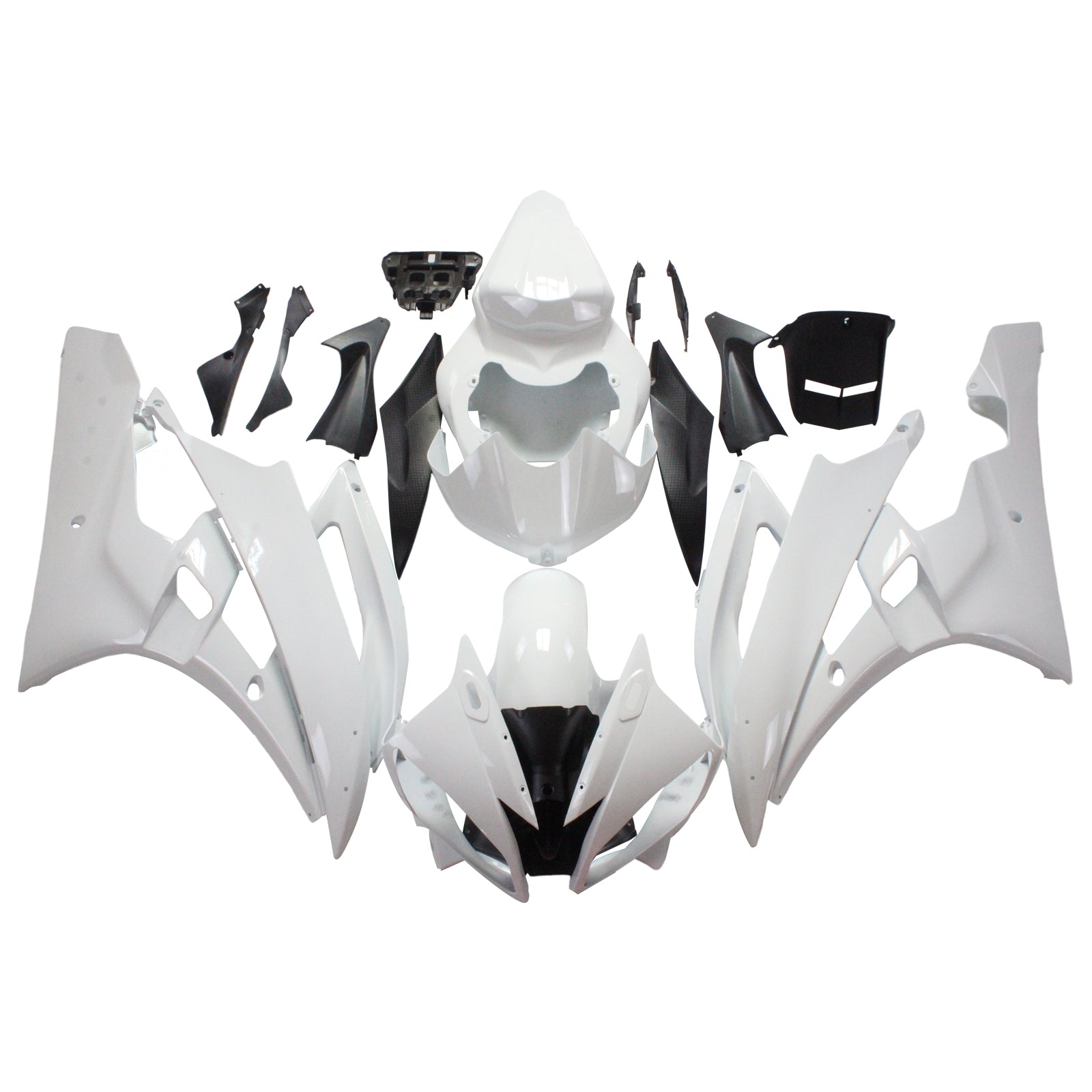 Amotopart 2006-2007 YZF 600 R6 Yamaha White Fairing Kit