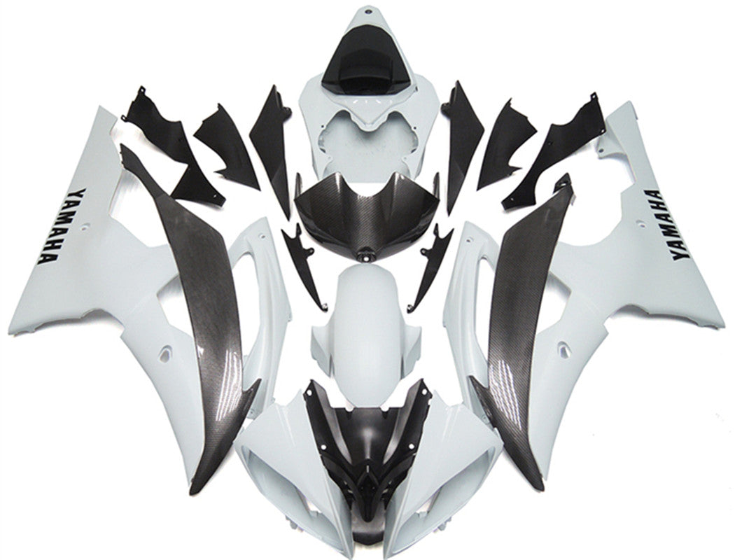 Amotopart Yamaha YZF 600 R6 2008-2016 White&Grey Fairing Kit