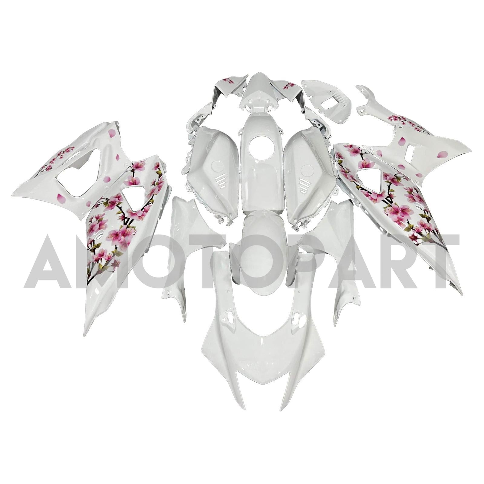 Amotopart 2021-2025 Yamaha YZF-R7 Cherry Blossom White Fairing Kit