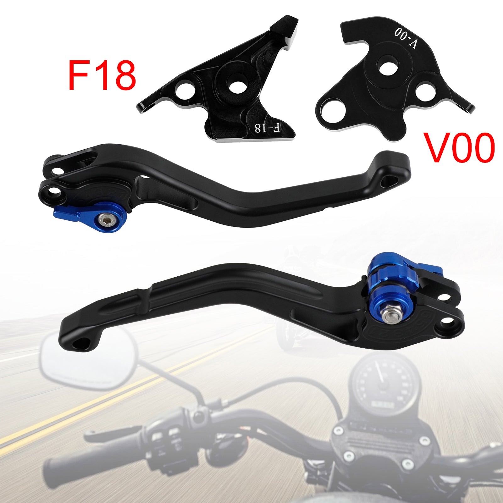 Honda VFR750 VFR800/F VTR1000F Modrá NOVÁ Krátká spojková brzdová páka