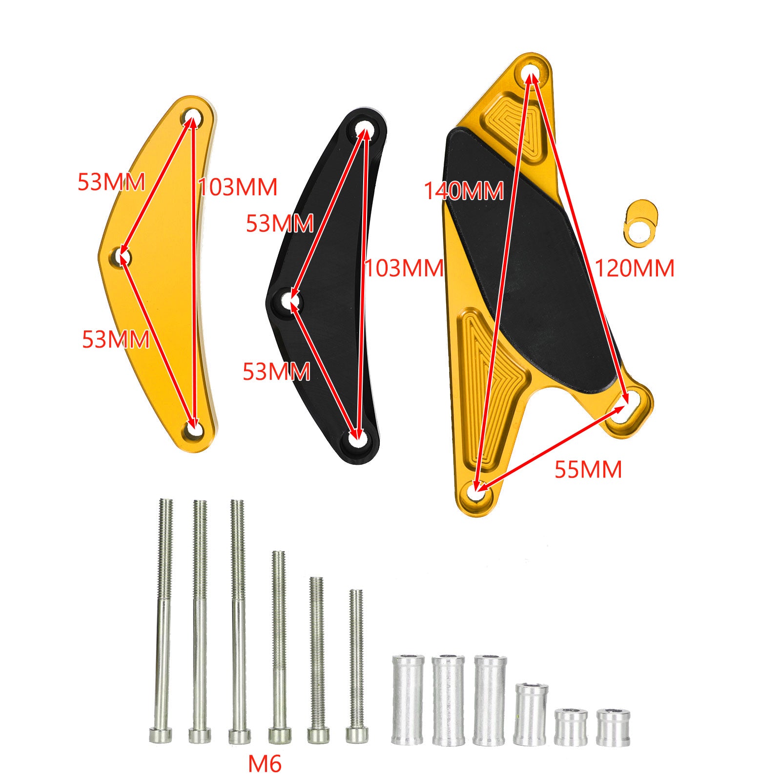 Suzuki 06-11 GSXR600 750 Carter motore moto Copri statore Protezione cursore Argento