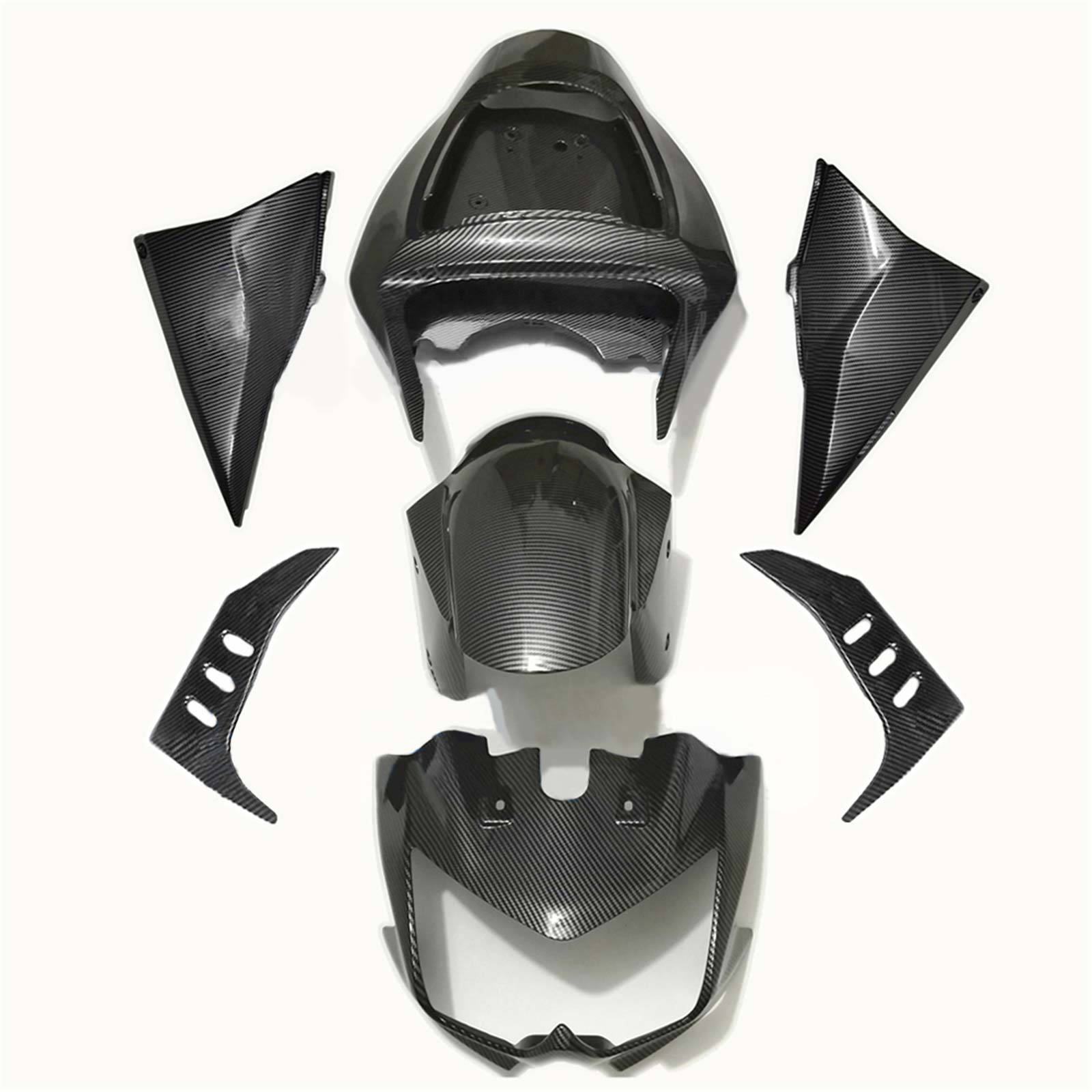 Amotopart 2003–2006 Z1000 Kawasaki Kohlefaser-Verkleidungsset in Schwarz