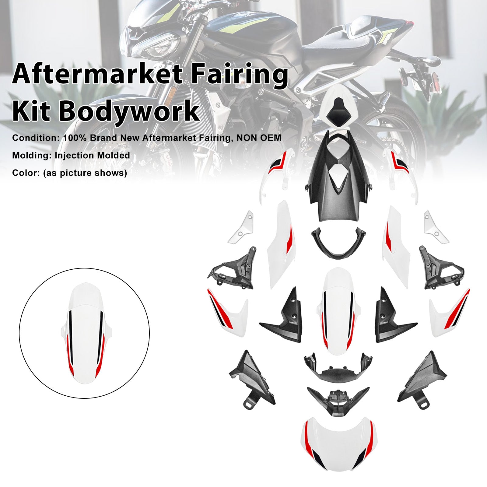Amotopart 2020-2022 Collection de kits de carénage Triumph Street Triple 765 R/RS