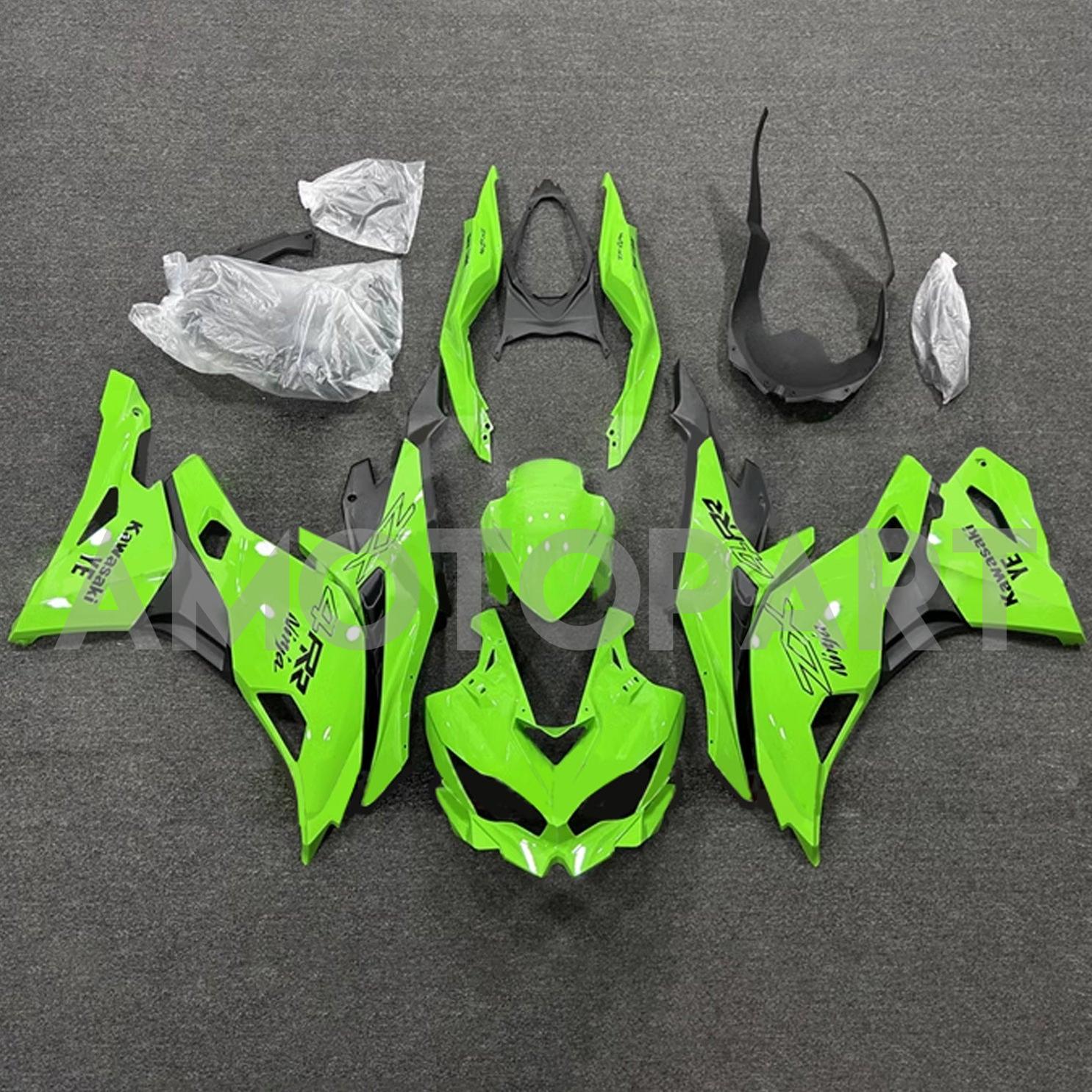 Amotopart 2019-2025 Ninja ZX-25R ZX-4R ZX-4RR Kawasaki Light Green Fairing Kit