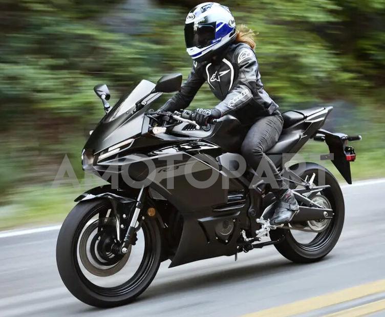 Amotopart 2025-2026 Yamaha YZF R3 YZF R25 Black Fairing Kit