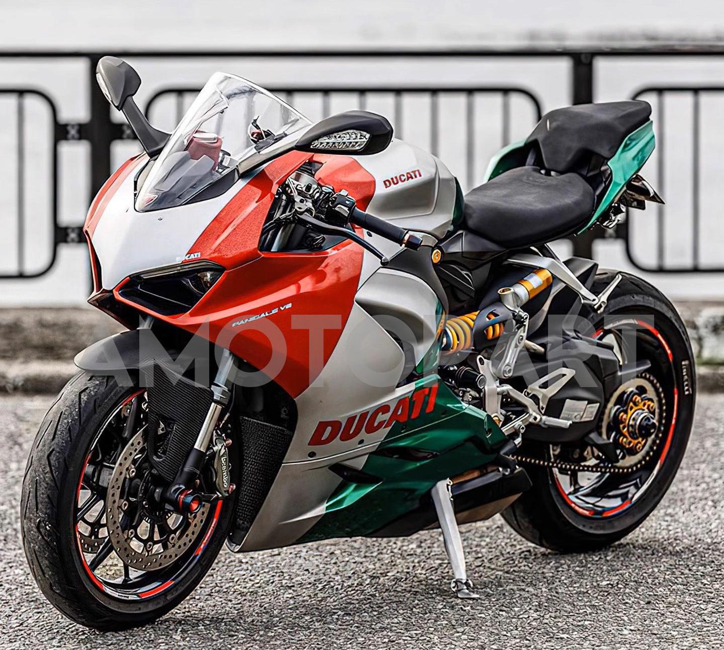 Amotopart 2020-2024 Ducati Panigale V2 Red White Green Fairing Kit