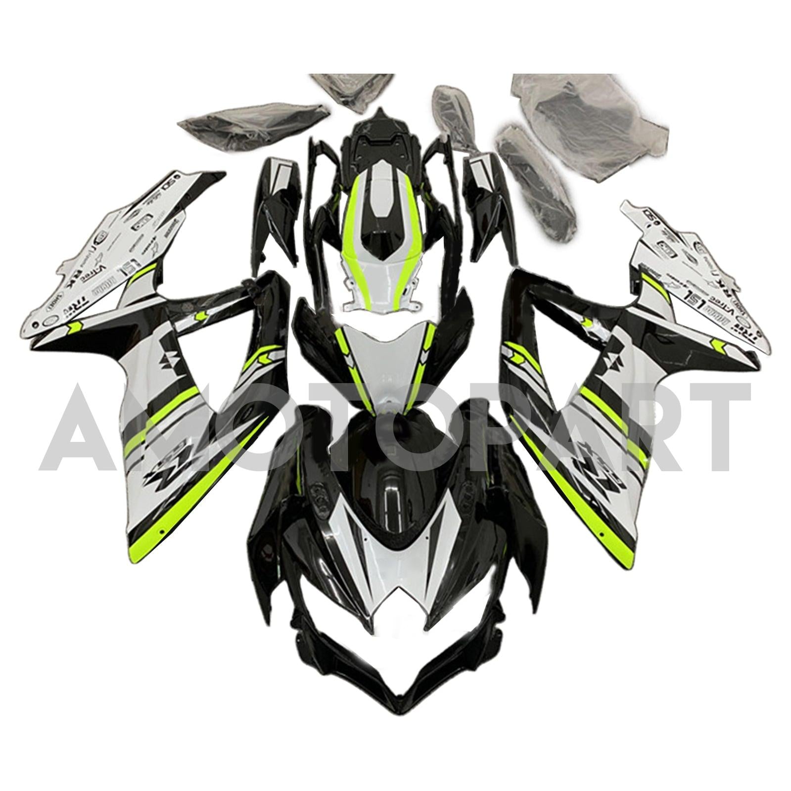 Amotopart 2008-2010 Suzuki GSXR 600/750 K8 Black&Yellow Fairing Kit