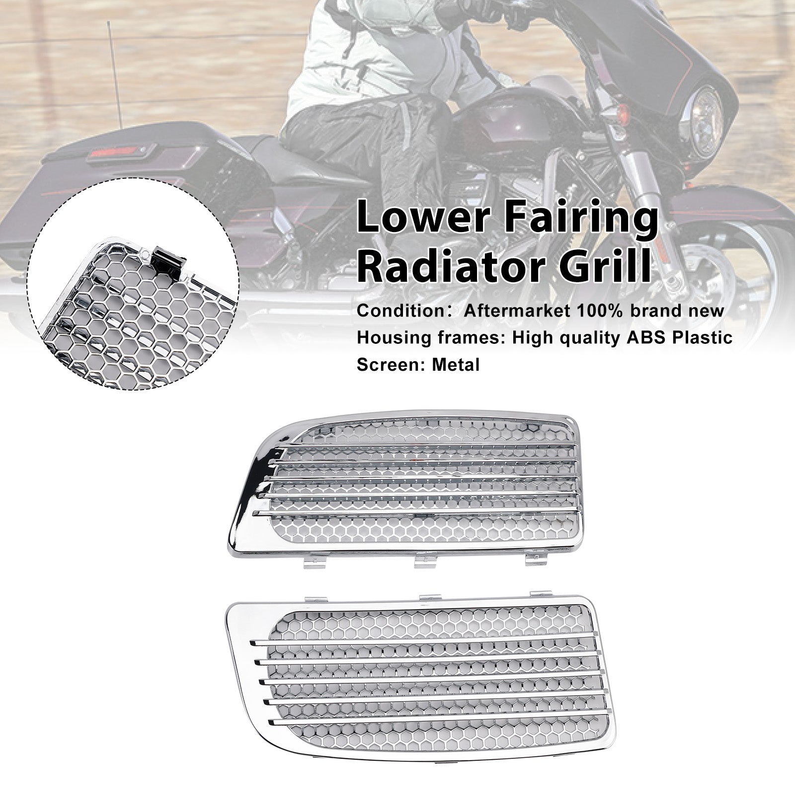 Road Glide King FLHR Special FLTRXS Lower Fairing Radiator Grill