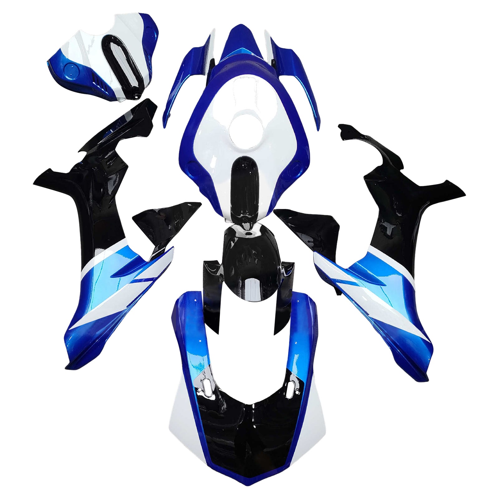 Amotopart 2015-2019 Yamaha  YZF-R1 Blue & Black Fairing Kit