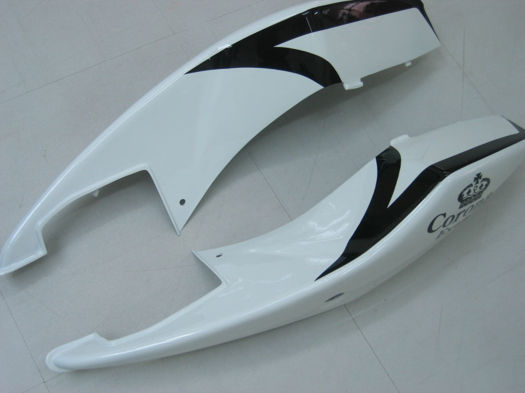 Amotopart 2005-2006 Suzuki GSXR1000 K5 White with Black Stripe Fairing Kit