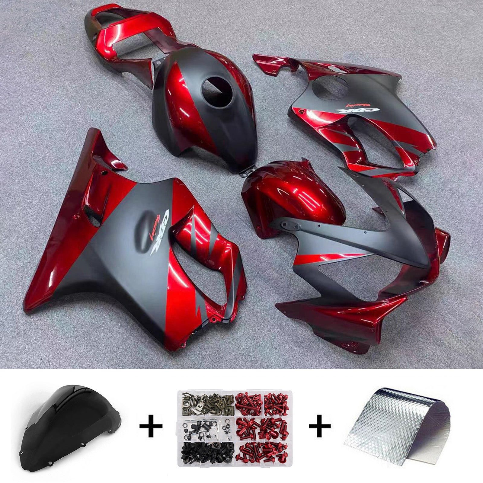 Amotopart 2001-2003 Honda CBR600 F4i Red Fairing Kit