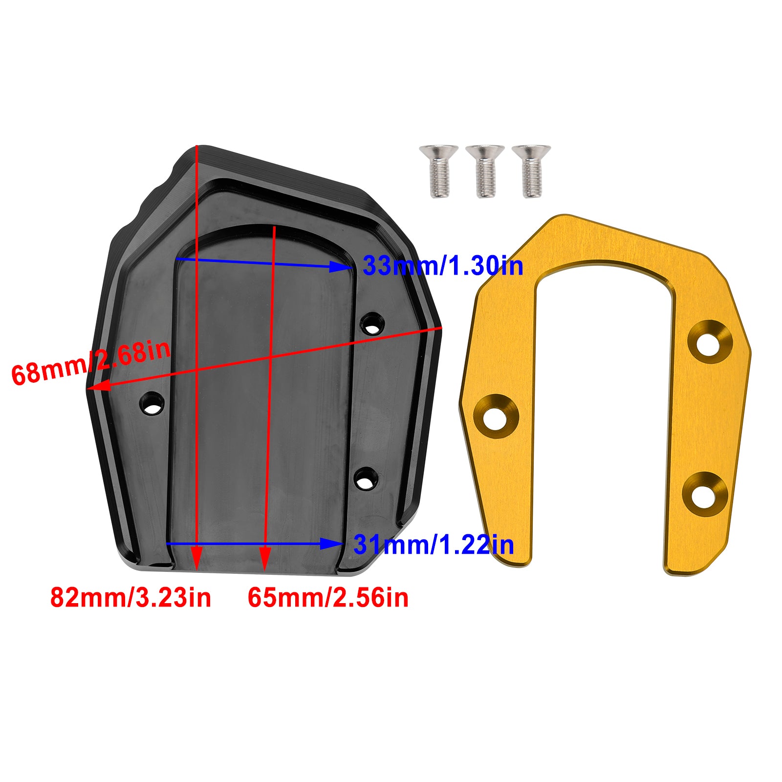 Coussin de plaque d'agrandissement de béquille adapté à Kawasaki Vulcan S 650 VN650 2015 – 2021