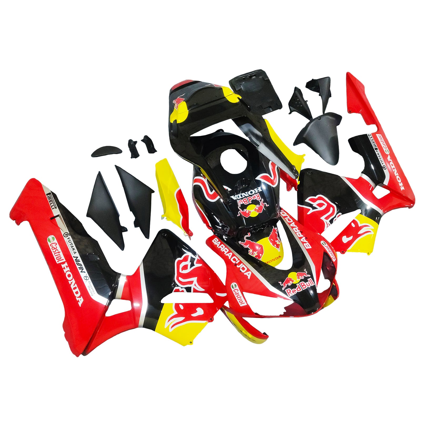 Amotopart 2003-2004 Honda CBR600RR Black Red Yellow Fairing Kit