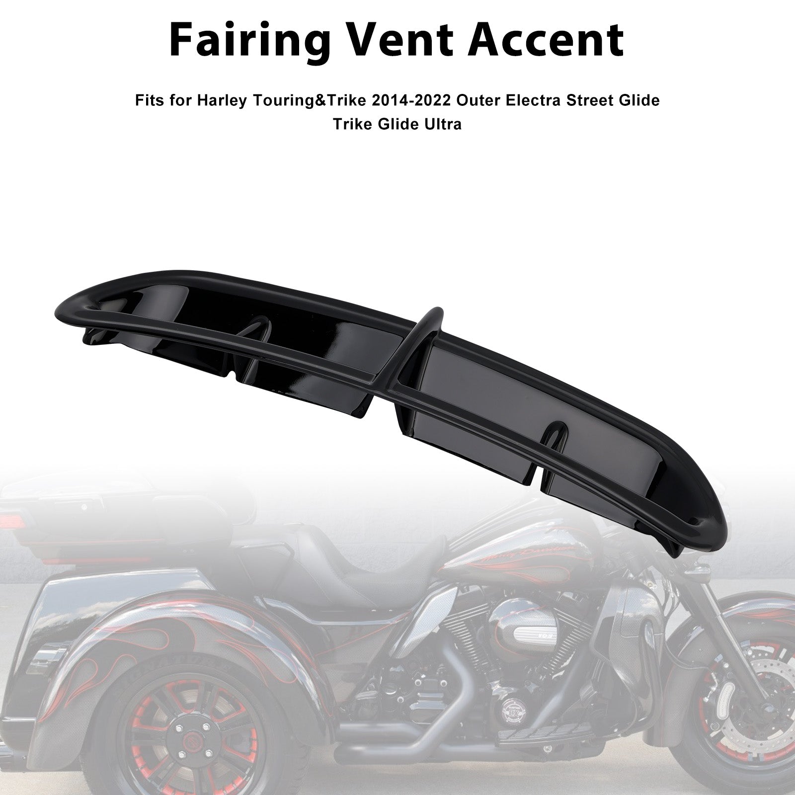 2014-2022 Touring Electra Street Trike Glide Ultra Fairing Vent Accent