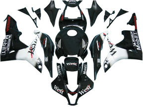 Amotopart 2007–2008 Honda CBR600RR Verkleidungsset in Weiß und Schwarz