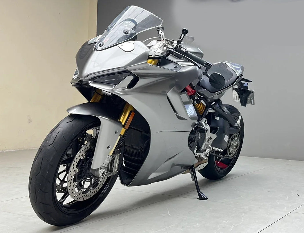 Amotopart 2021-2024 Ducati Supersport 950 / 950S Weiß Silber Titan Verkleidungssatz
