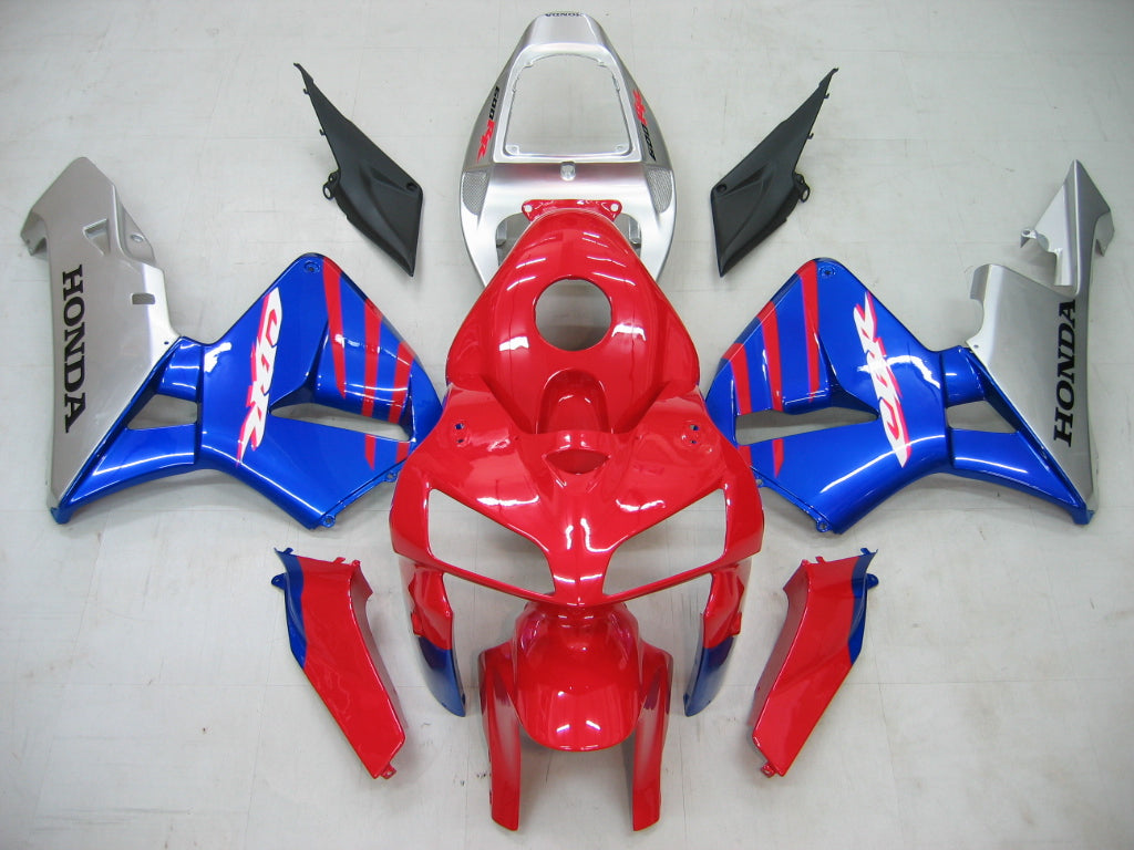 Amotopart 2005-2006 Honda CBR600RR Red&Blue Fairing Kit