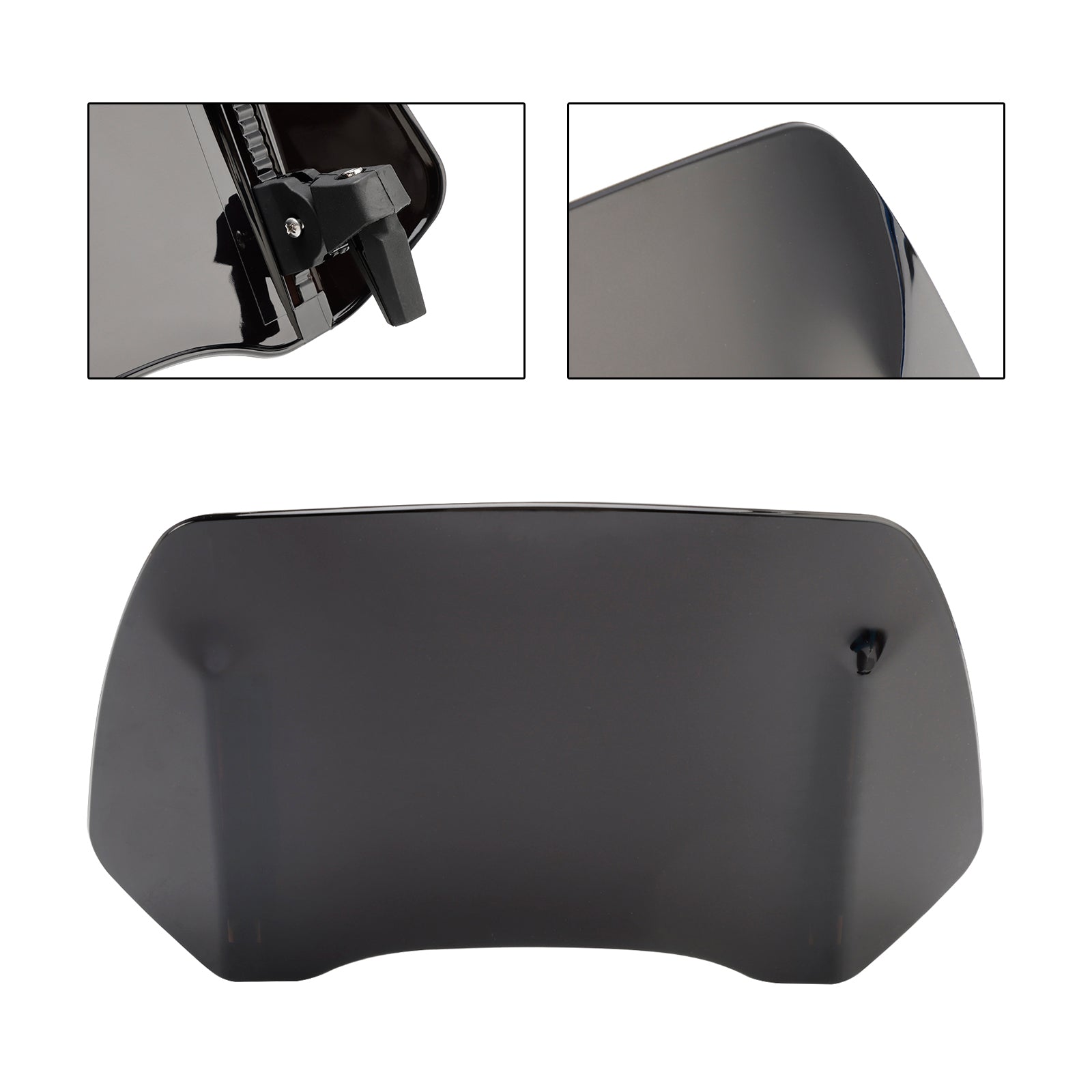 Universal Adjustable Windshield Clip On Wind Screen Deflector Extension Spoiler