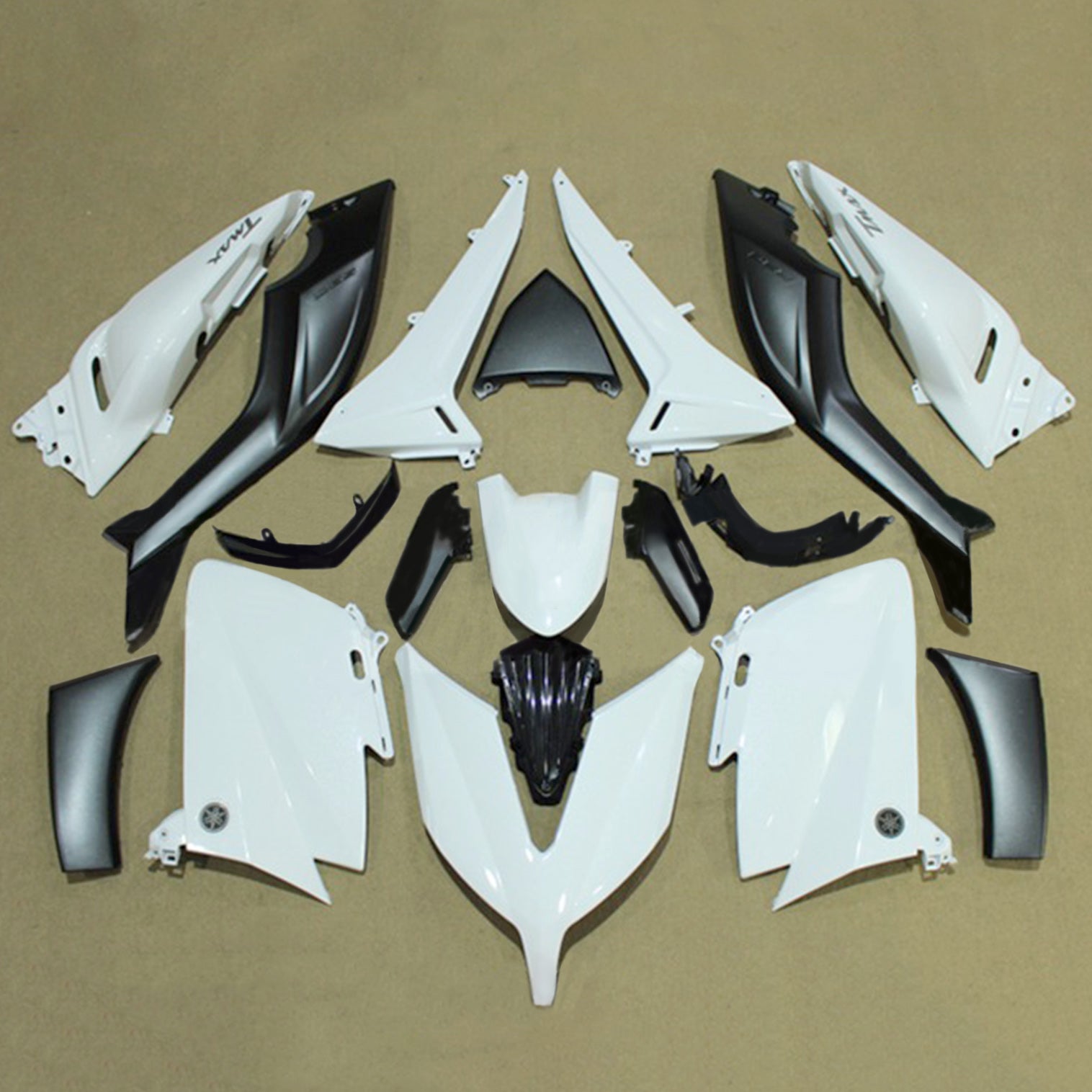 Amotopart 2015-2016 Yamaha T-Max TMAX530 Kit de carénage blanc et noir