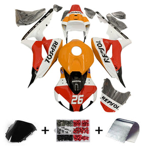 Amotopart 2006–2007 Honda CBR1000RR Orange &amp; Rot Repjol Verkleidungsset