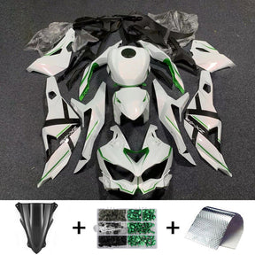 Amotopart 2019-2024 Ninja ZX-25R ZX-4R ZX-4RR Kawasaki bianco con kit carena a strisce verdi