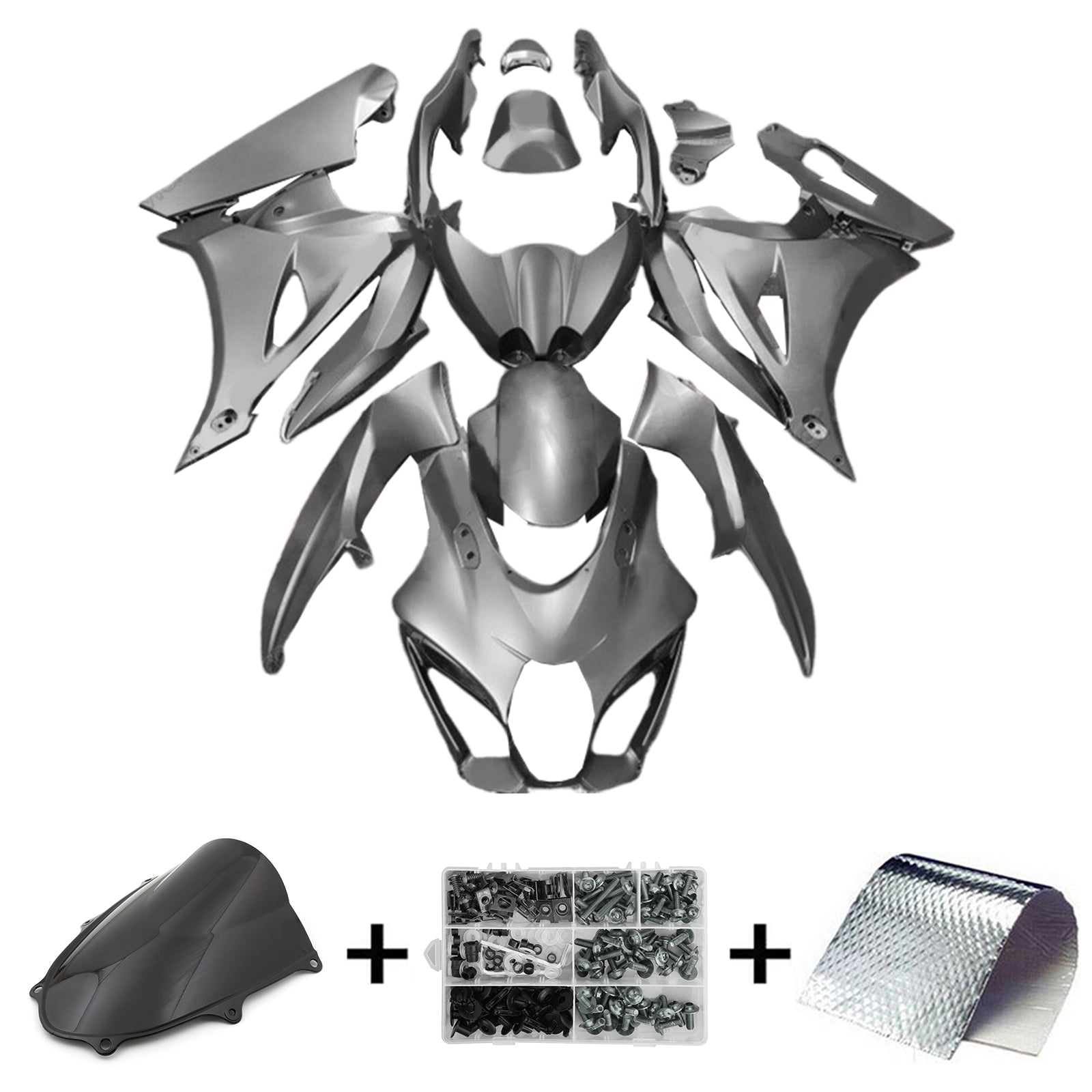 Amotopart 2017-2024 K17 GSXR1000 Suzuki Matte Grey Fairing Kit