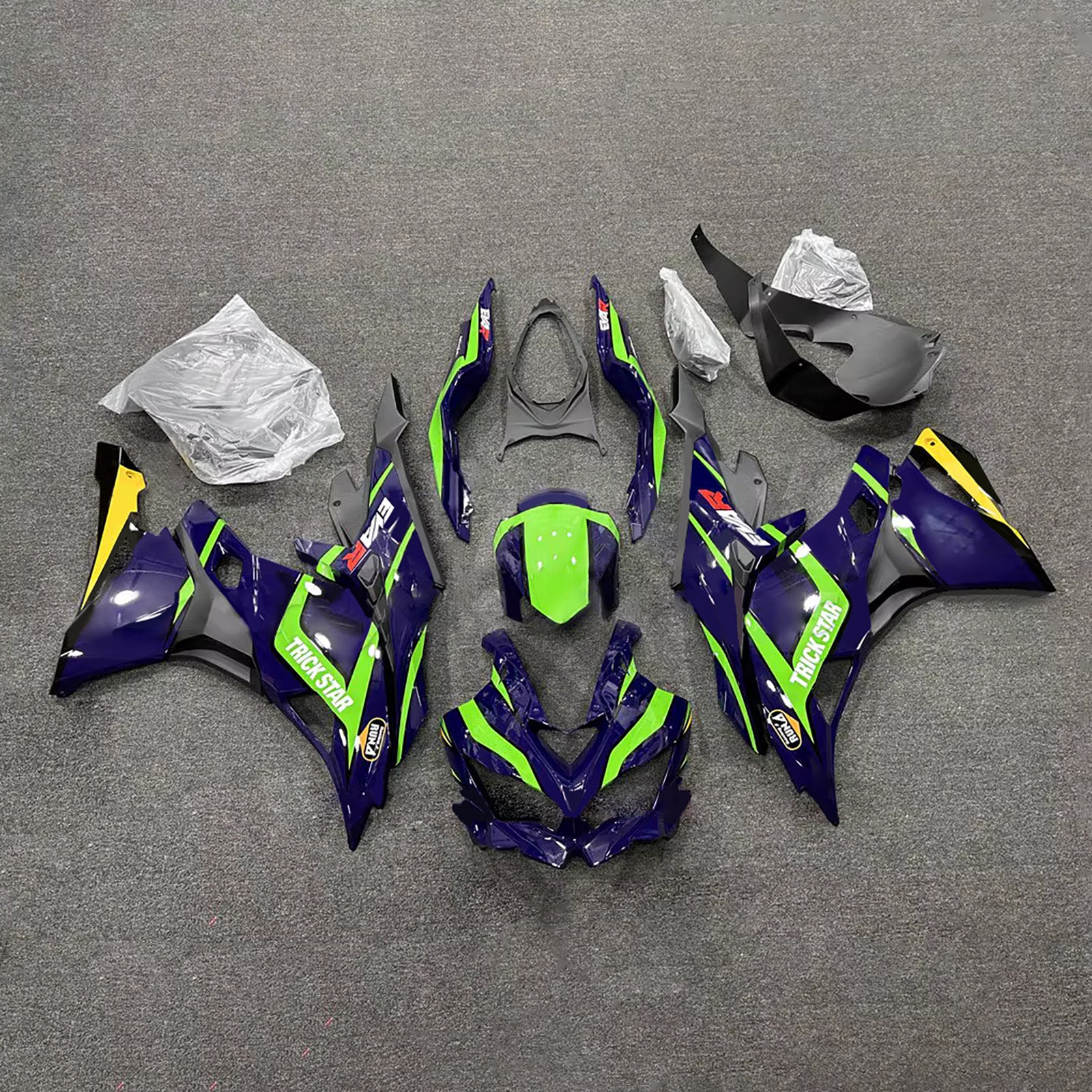 Amotopart 2019-2026 Kawasaki Ninja ZX-25R ZX-4R ZX-4RR ブルー