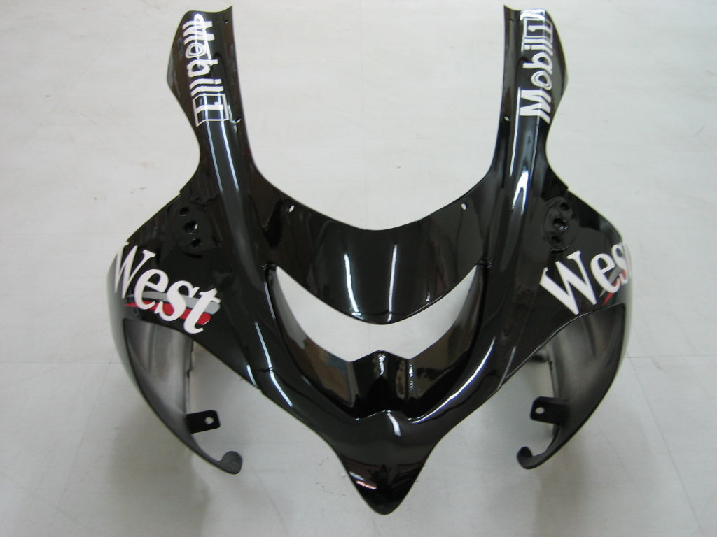 Amotopart 2004–2005 Kawasaki ZX10R Weiß und Schwarz mit Logo-Verkleidungsset