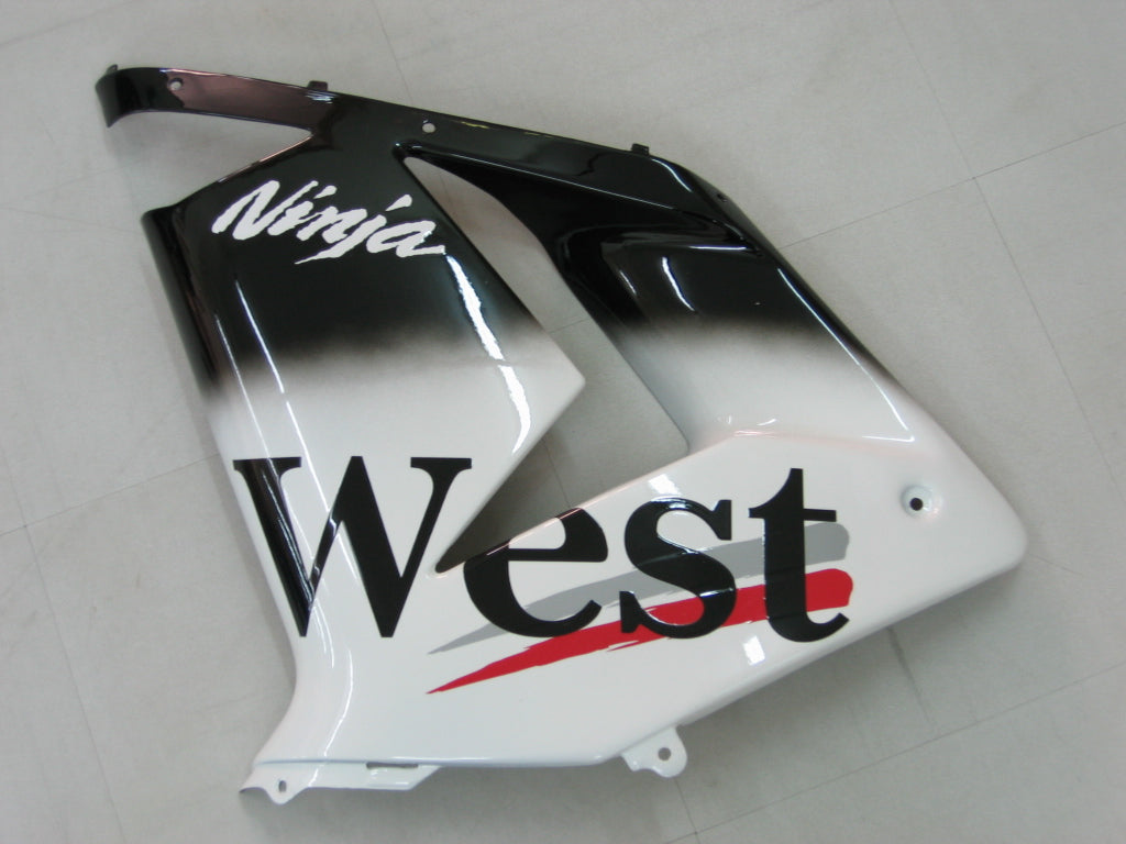 Amotopart 2004-2005 Kawasaki ZX10R White&Black with Logo Fairing Kit