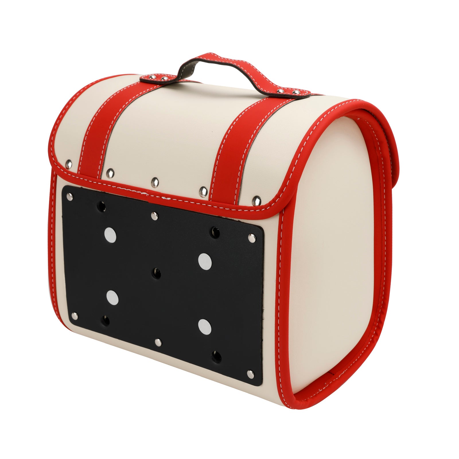 Motorbike Set Of Quick Release Saddlebag W/ Bracket Luggage Storage White