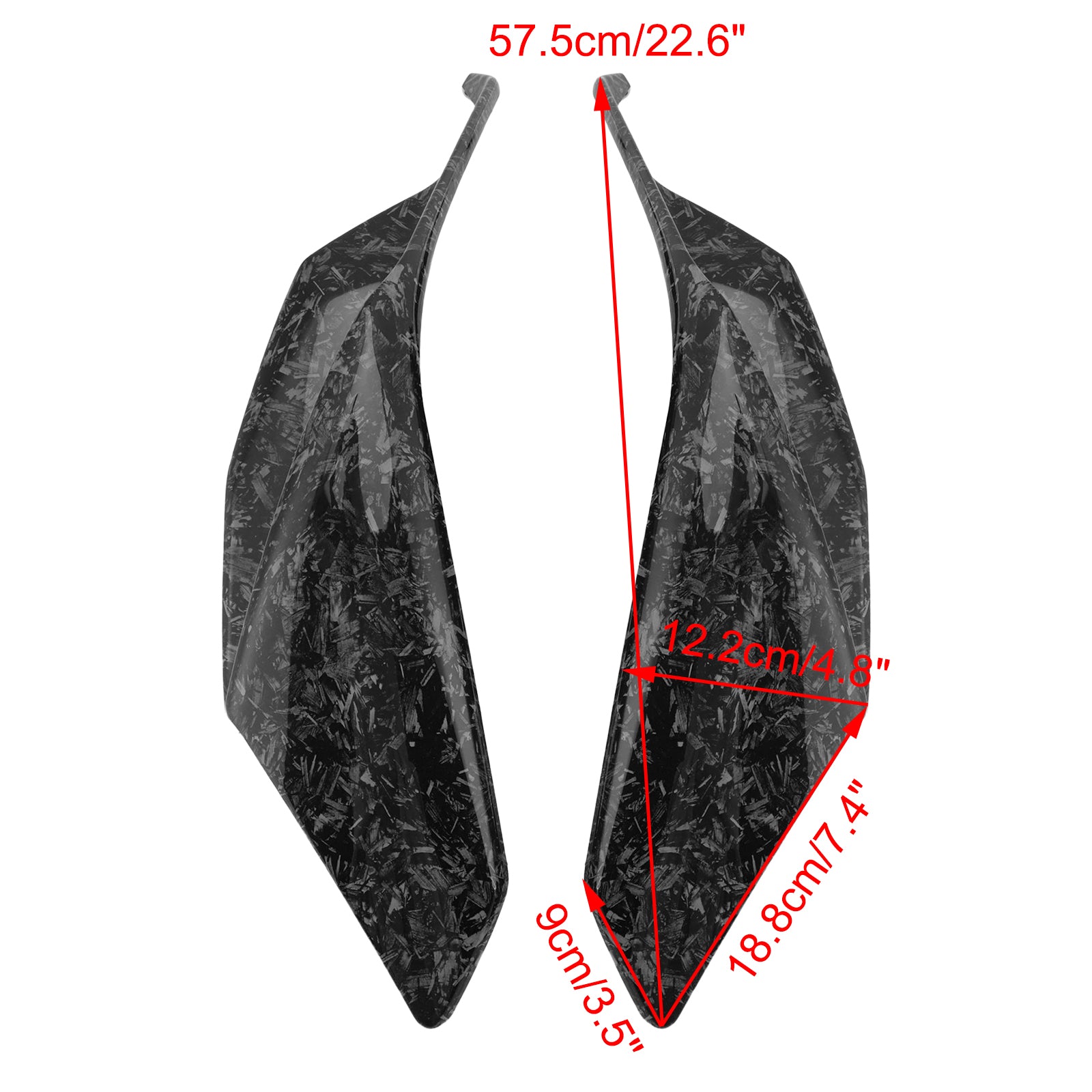 2021-2024 Aprilia RSV4 Air Deflector Spoiler côté camegage Kit Kit Kit