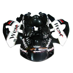 Amotopart Suzuki GSXR600 1996–2000 GSXR750 1996–1999 Schwarz-Weiß-Verkleidungsset