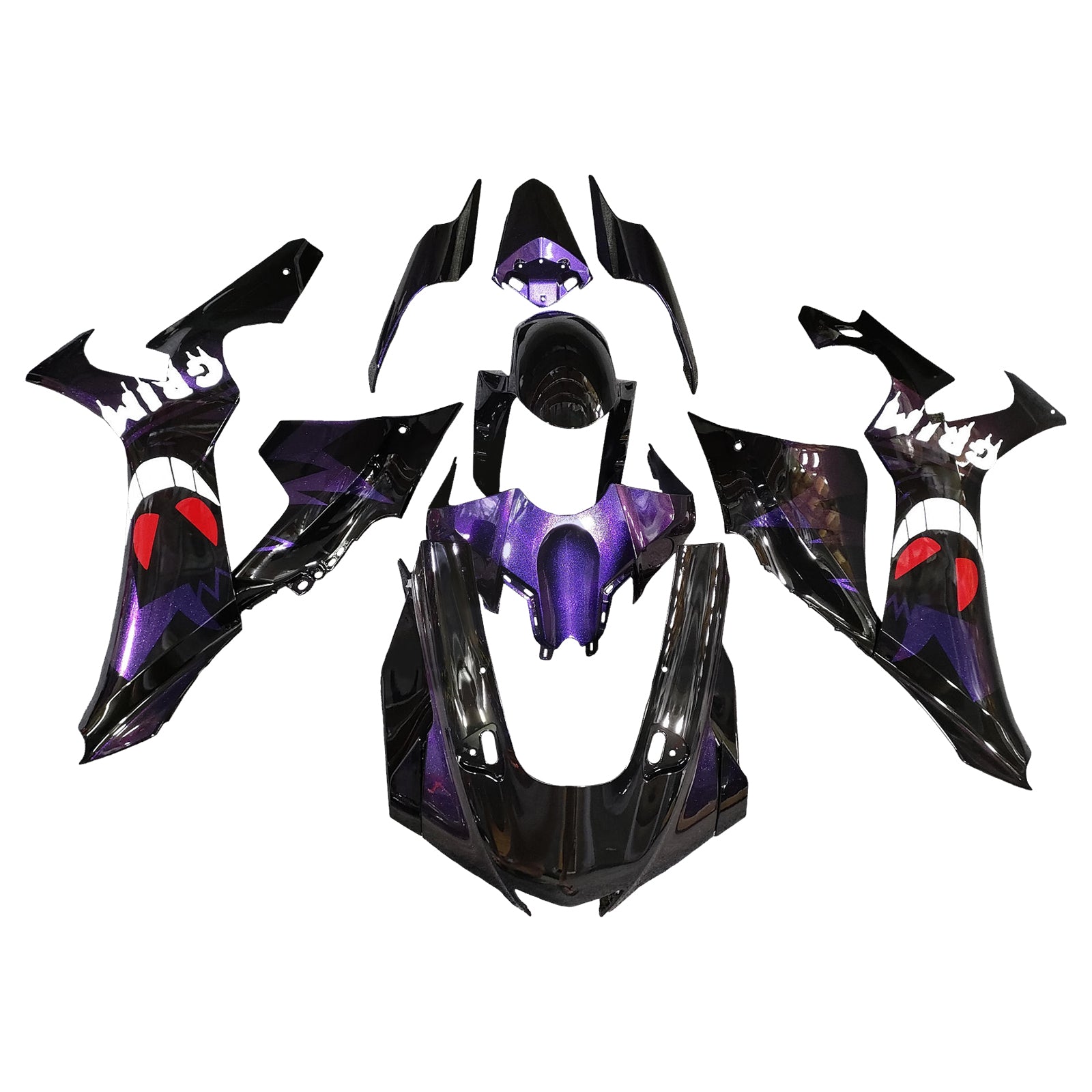Amotopart 2020-2025 Yamaha YZF-R1 Purple Black Fairing Kit
