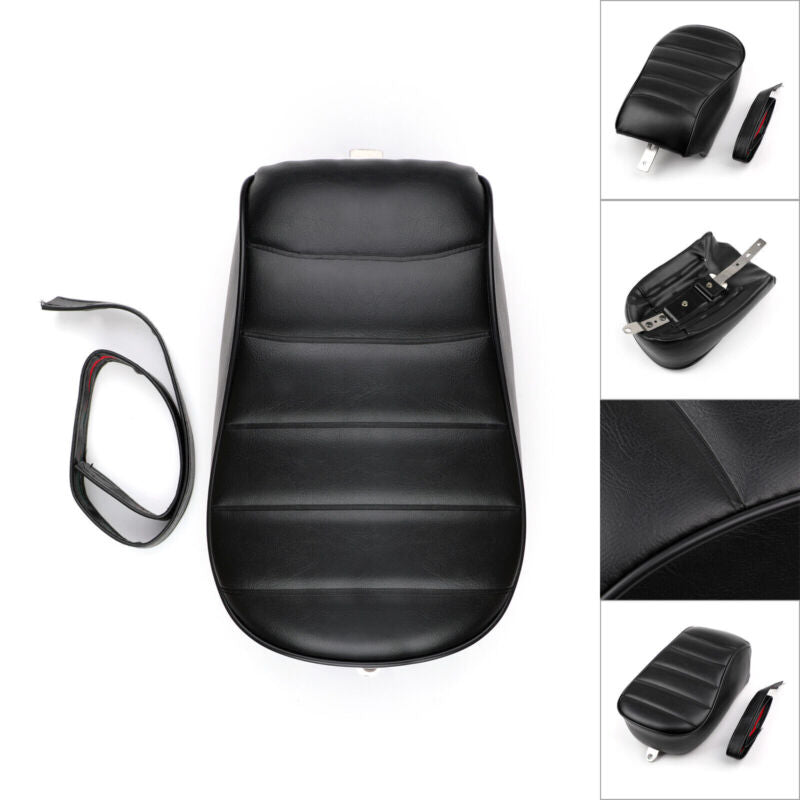 16-17 Harley Iron 883 Motorcycle Black Rear Passenger Seat Cushion Leather Pillion