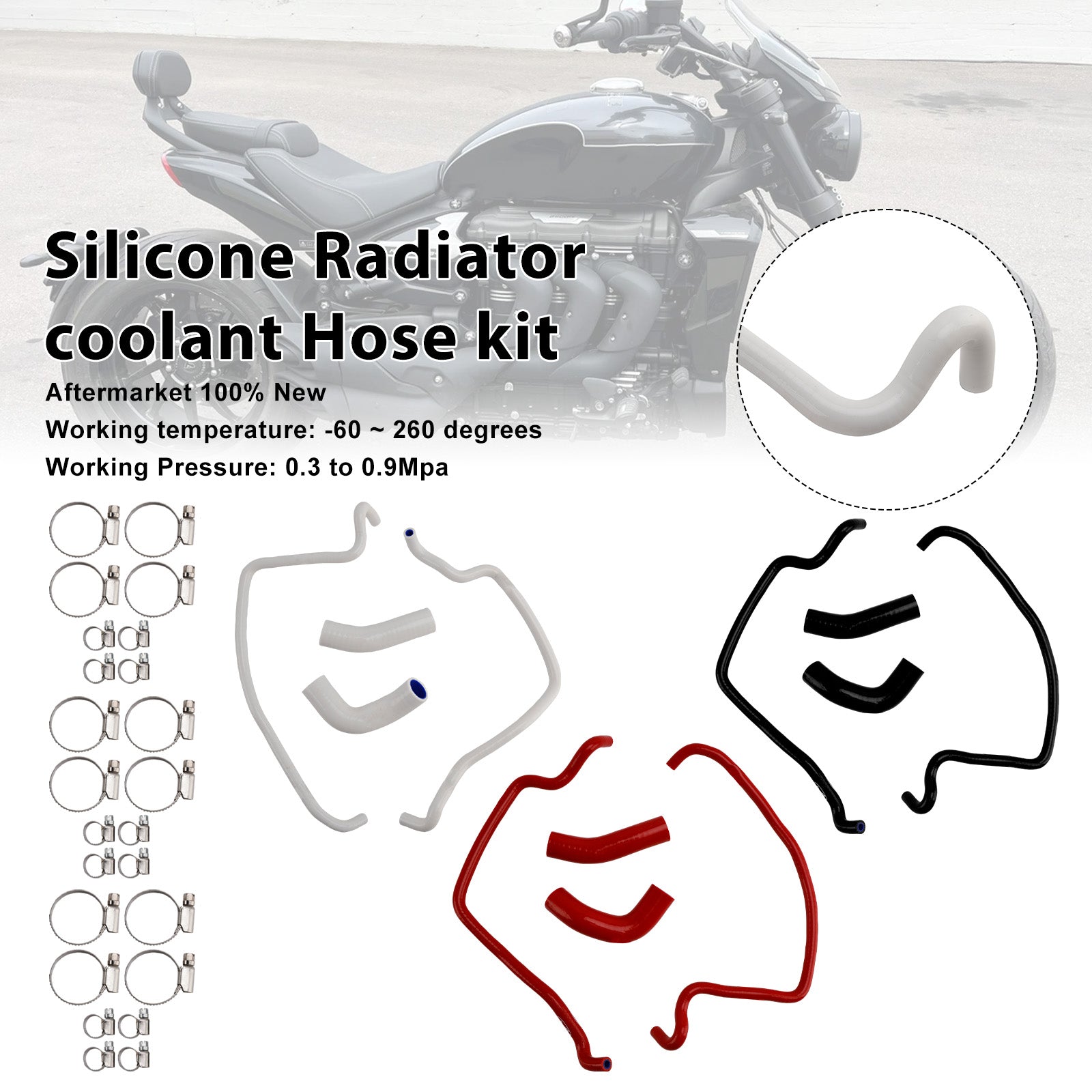 2019-2024 Rocket 3 Silicone Radiator coolant Hose kit