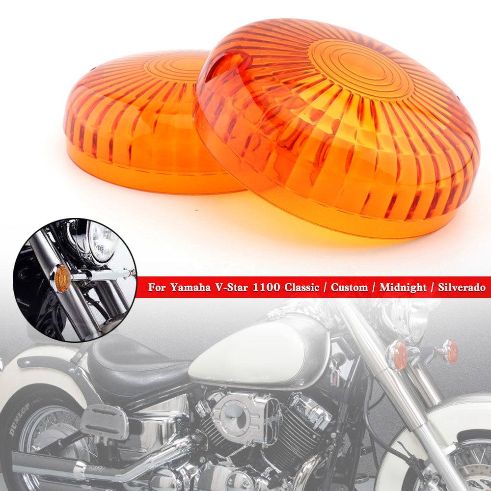 Cubierta de lente de luz de señal de giro para Yamaha V Star 650 1100 Vmax 1200/1700