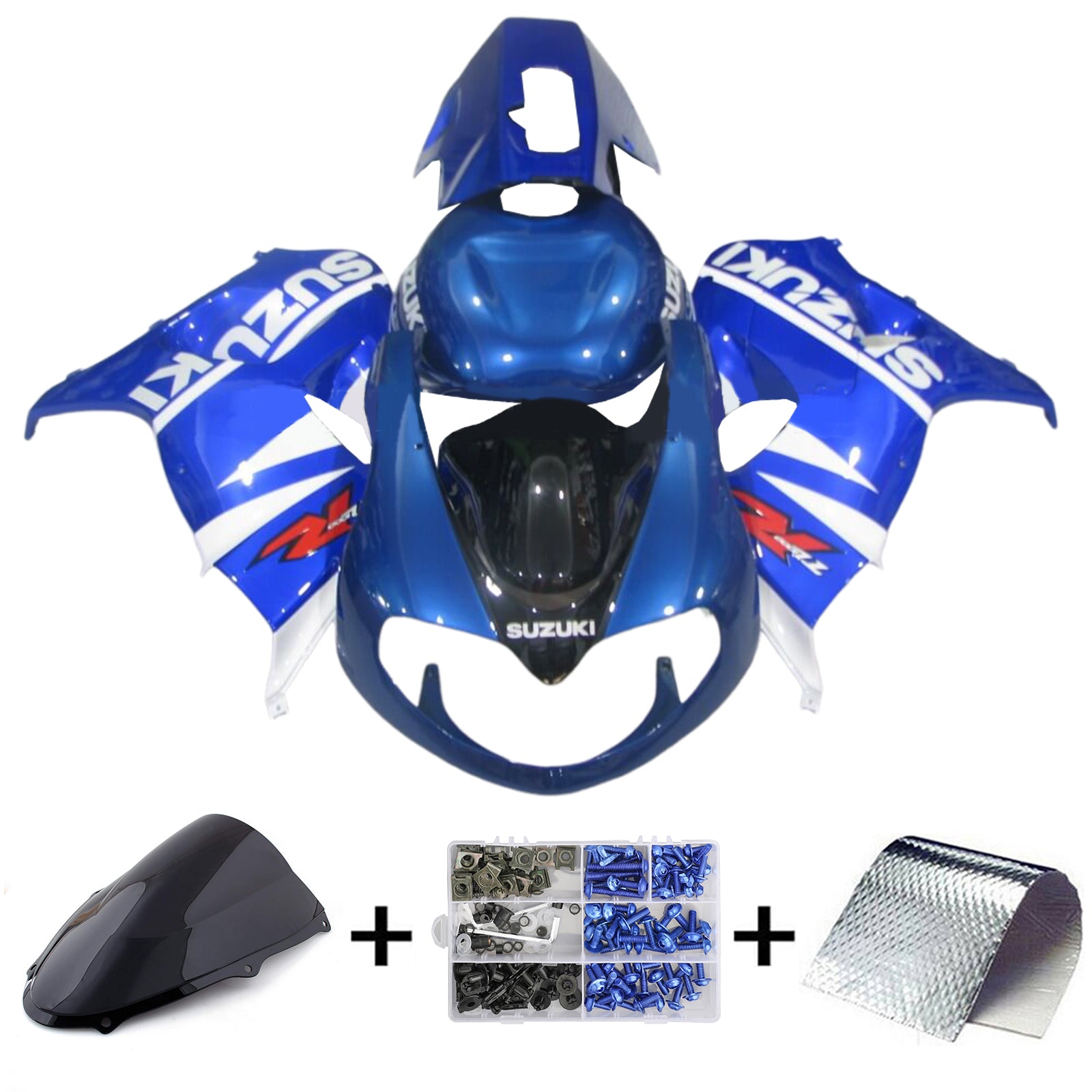 Amotopart 1998-2003 TL1000R Kit de carénage Suzuki Bleu et Blanc Style4