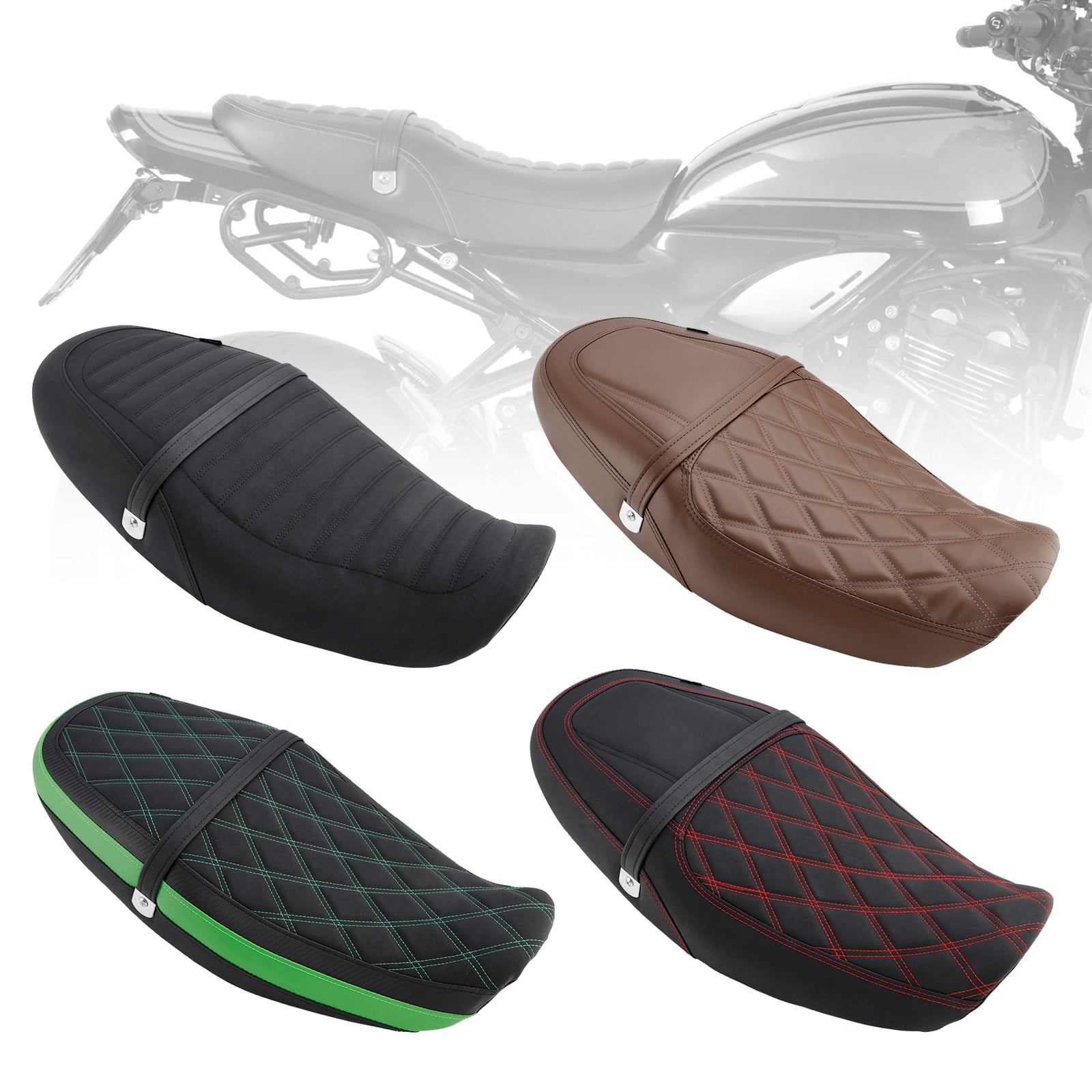 18-24 Kawasaki Ninja Z900Rs Replace Front Rear Driver Passenger Seat White Red