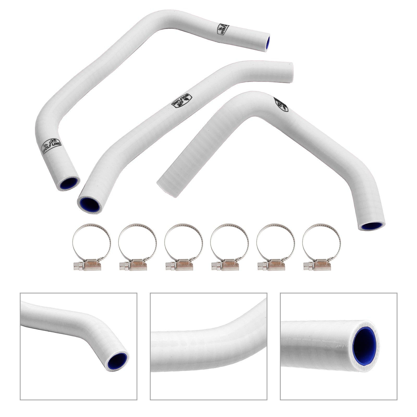 23-24 Kawasaki ZX4R ZX-4RR Kit de manguera de refrigerante de radiador de silicona