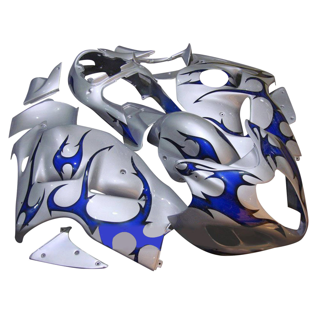 Amotopart 1999-2007 GSX1300R Hayabusa Suzuki Blue&Silver Fairing Kit