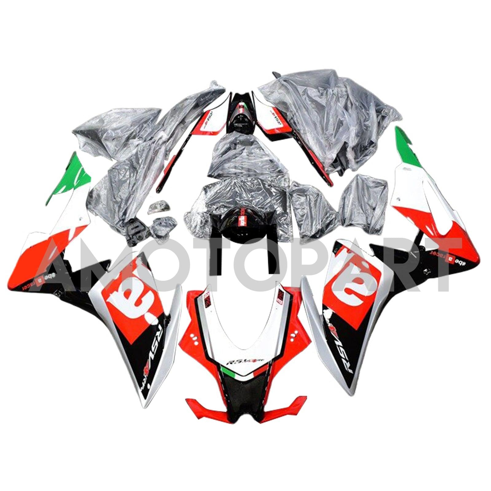 Amotopart Aprilia 2016-2020 RSV4 1000 Red&Green Style13 Fairing Kit