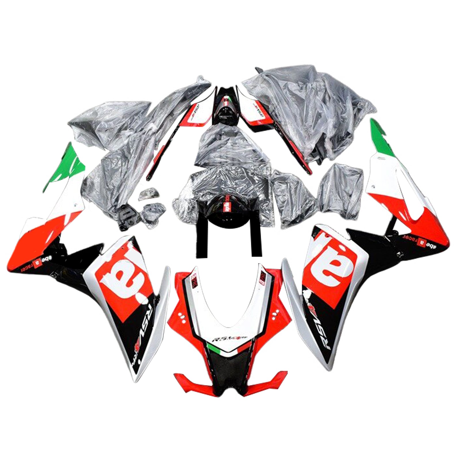 Amotopart Aprilia 2016-2020 RSV4 1000 Red&Green Style13 Fairing Kit