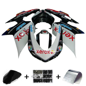 Amotopart All Years Ducati 1098 1198 848 Black&White Style3 Fairing Kit